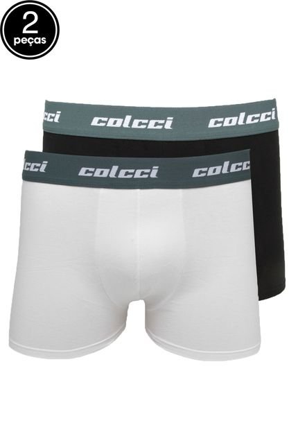 Kit 2pçs Cueca Colcci Boxer Logo Preto - Marca Colcci