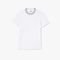 Camiseta com Gola Listrada em Piqué e Tecido Elástico Branco - Marca Lacoste