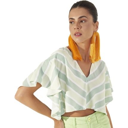 Blusa Estampada Colcci Slim P23 Verde Feminino - Marca Colcci