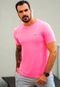 Camiseta Efeito Estonado Hammer Rosa Neon Fluor Premium - Marca Hammer