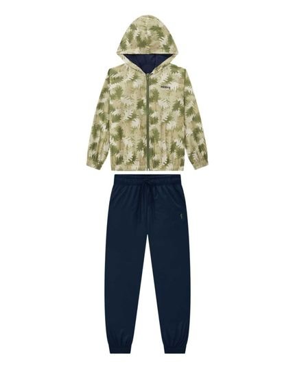 Conjunto jaqueta em nylon sublimado e calça em nylon Onda Marinha 10 Verde - Marca Onda Marinha
