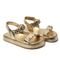 Papete Rasteira Sandalia Sola Alta Plataforma Ouro Light Rado Shoes - Marca RADO SHOES