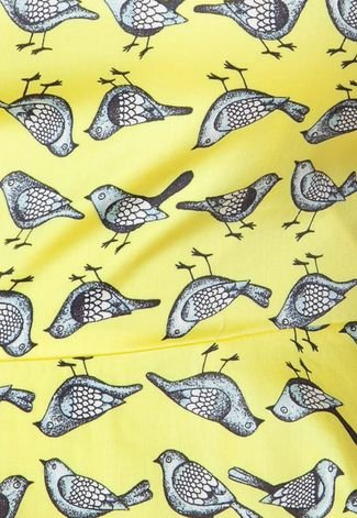 Vestido FiveBlu Birds Amarelo