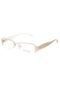 Óculos de Grau Butterfly Geométrico Dourado/Branco - Marca Butterfly