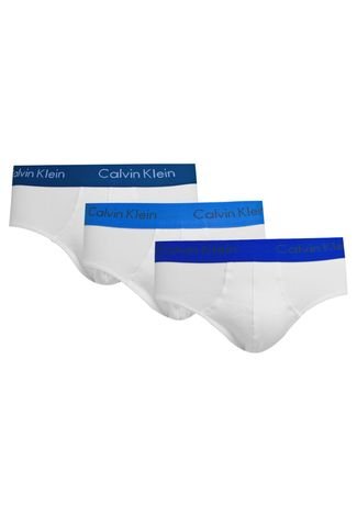 Kit 3 Cuecas Brief Calvin Klein Underwear Branco - Compre Agora