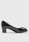 Peep Toe Beira Rio Salto Grosso Preto - Marca Beira Rio