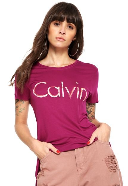 Blusa Calvin Klein Jeans Estampada Roxa - Marca Calvin Klein Jeans