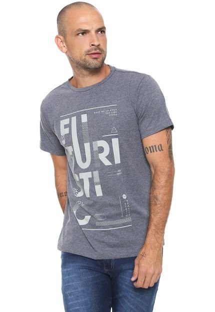 Camiseta FiveBlu Manga Curta Futuristic Cinza - Marca FiveBlu