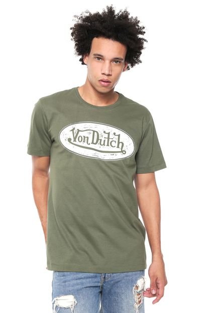 Camiseta Von Dutch Full Elipse Signature Verde - Marca Von Dutch 
