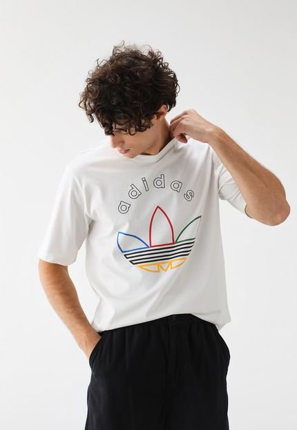 Camiseta adidas Originals Reta GRFX Logo Off-White - Marca adidas Originals