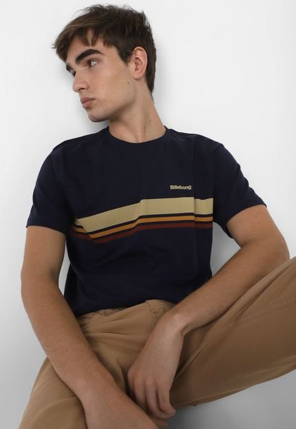 Camiseta Billabong Stripe Azul-Marinho - Marca Billabong