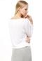 Camiseta Espaço Fashion Silk No Worries Branca - Marca Espaço Fashion