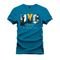 Camiseta Plus Size Premium Confortável Estampada Nyc History - Azul - Marca Nexstar