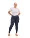 Calça Jeans Skinny Plus Size Feminina Cintura Média Detalhe Nos Bolsos 22987 Escura Consciência - Marca Consciência