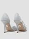 Scarpin Recorte Lateral Salto Fino 10cm Glitter Prata CBK - Marca CHIBINSKI