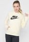 Blusa de Moletom Flanelada Fechada Nike Sportswear Essntl Hoodie Po Hbr Off-White - Marca Nike Sportswear