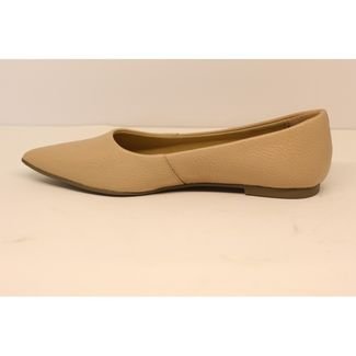 Sapatilha Feminina Bico Fino Confort Casual Salto Baixo Social (Nude,  br_footwear_size_system, adult, numeric, numeric_34)