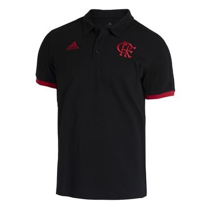 Camisa Polo Adidas CR Flamengo 3-Stripes Masculina - Preto - Marca adidas