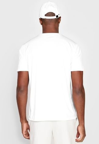 Camiseta Lacoste Logo Bordado Branca
