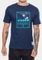 Camiseta Diadora Masculina Script Frieze Azul Marinho Navy - Marca Diadora