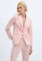 Blazer Mango Reto Alfaiataria Rosa - Marca Mango