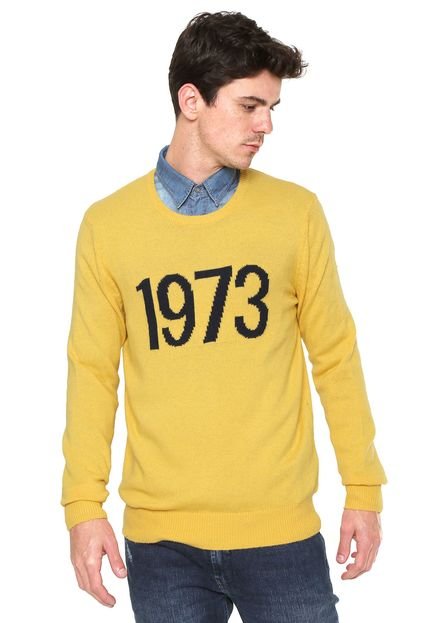 Suéter Timberland Tricot Know Intarsia Crew Amarelo - Marca Timberland