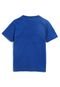 Camiseta Kyly Menino Paetê Duplo Azul - Marca Kyly