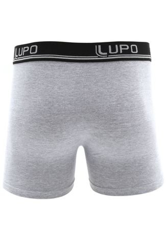 Cueca Lupo Boxer Lettering Cinza