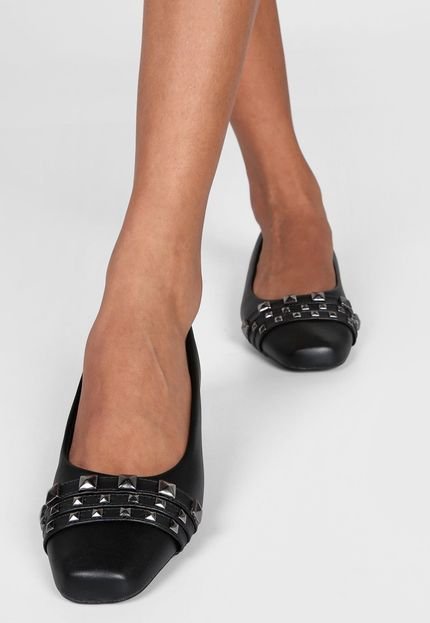 Sapatilha Forever 21 Tiras Spikes Preta - Marca Forever 21