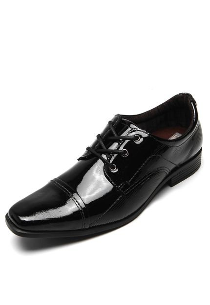 Sapato Social Couro Pegada Textura Preto - Marca Pegada