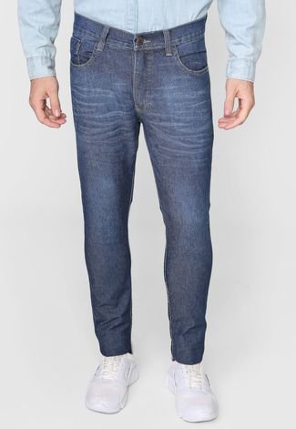 Calça Jeans Onbongo Skinny Pespontos Azul