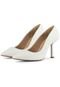 Sapato Scarpin Feminino Lumiss Salto Fino Moda Social Confortável Off White - Marca LUMISS