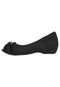 Peep Toe Comfortflex Franzido Preto - Marca Comfortflex