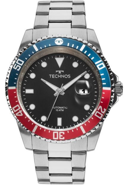 Relógio Technos Automático Prata Redondo - 8205Nz/1P - Marca Technos 