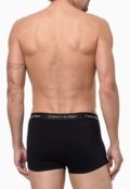 KIT 3 Underwear Low Rise Trunk Classic Cintura Baixa Com Elastano Preto - Marca Calvin Klein Jeans