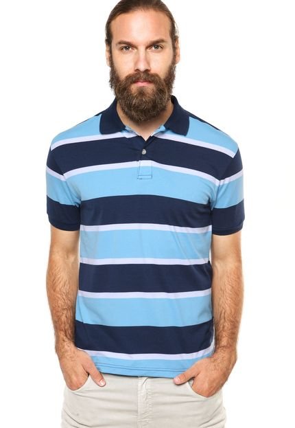 Camisa Polo Blue Coast Listrada Azul - Marca Blue Coast