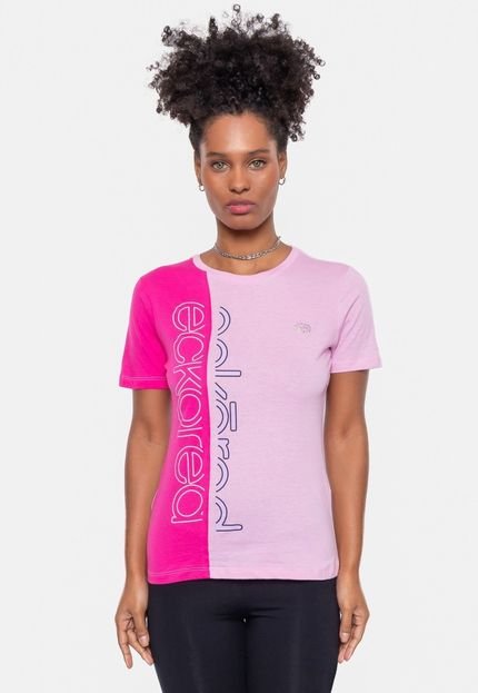 Camiseta Ecko Feminina Estampada Rosa - Marca Ecko