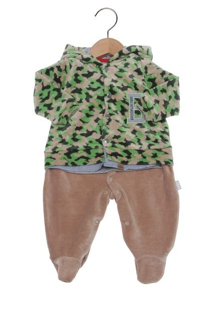 Macacão Keko Baby Camuflada  Infantil Marrom/Verde - Marca Keko Baby