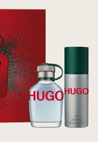 Kit Perfume 75 ml Coffret Hugo Man Eau de Toilette   Desodorante 150 ml Hugo Boss Masculino