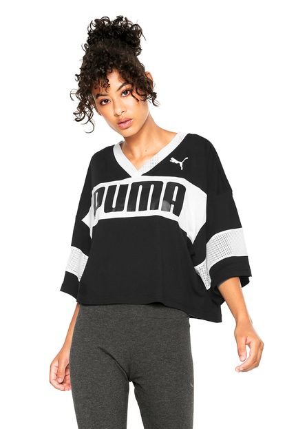 Camiseta Puma Urban Sports  Preta/Branca - Marca Puma
