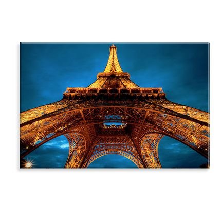 Tela Decorativa em Canvas Love Decor Vista Iluminada Torre Eiffel Multicolorido 90x60cm - Marca Wevans