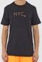 Camiseta New Era Nyc Fluor Simple Lettering Preta - Marca New Era