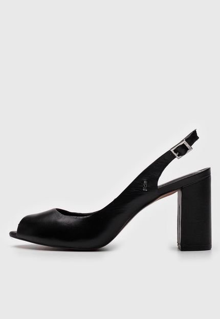 Peep Toe Santa Lolla Liso Preto - Marca Santa Lolla