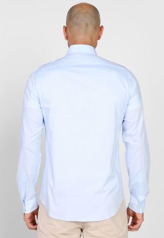 Camisa Tommy Hilfiger Reta Lisa Azul - Compre Agora