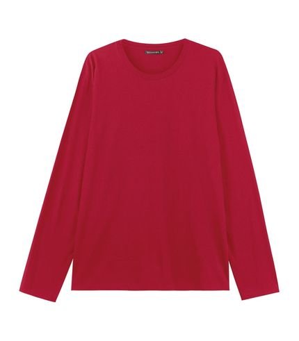 Camiseta Manga Longa Meia Malha Diametro Vermelho - Marca Diametro basicos