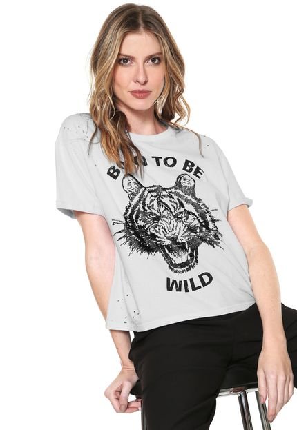 Camiseta Carmim Born To Be Wild Branca - Marca Carmim