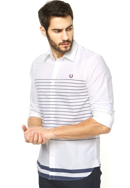 Camisa Fred Perry Tipped Summer Branca - Marca Fred Perry