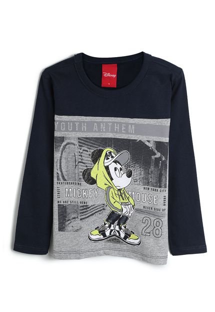 Camiseta Disney Infantil Street Azul-Marinho - Marca Disney