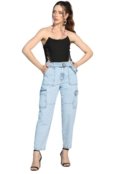 Calça Jeans Azul Feminina Mom La Dolce Vita Baggy Cos Alto Cinto - Marca Osten