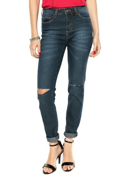 Calça Jeans DAFITI ONTREND Skinny Detalhe Azul - Marca DAFITI ONTREND